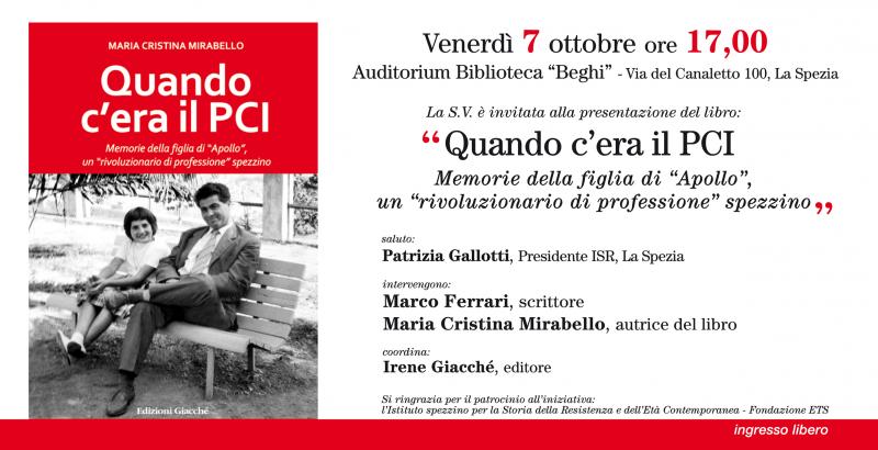 Venerdì 7 ottobre presentazione di: 